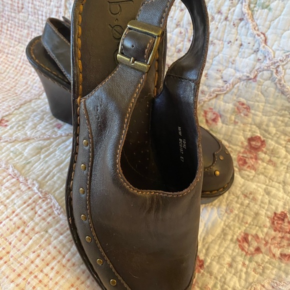 Ladies shoes mule slip on leather uppers SZ 10 - Picture 4 of 9